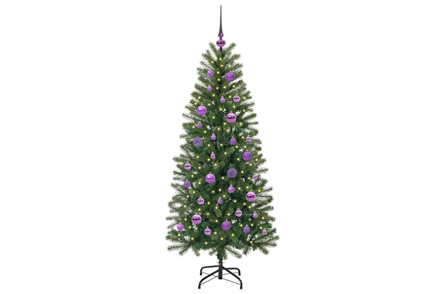 Vidaxl Artificial Christmas Tree With 150 Leds Green 150 Cm Pe And Pvc-3