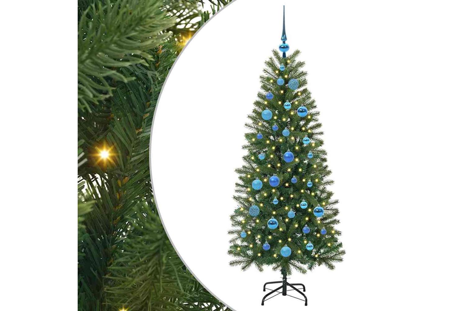 Vidaxl Artificial Christmas Tree With 150 Leds Green 150 Cm Pe And Pvc-2