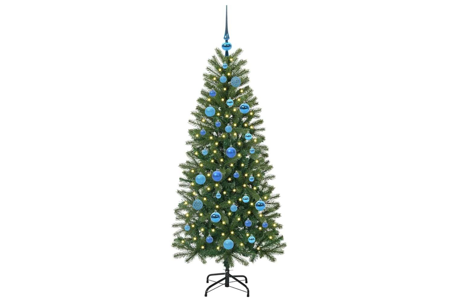 Vidaxl Artificial Christmas Tree With 150 Leds Green 150 Cm Pe And Pvc-3