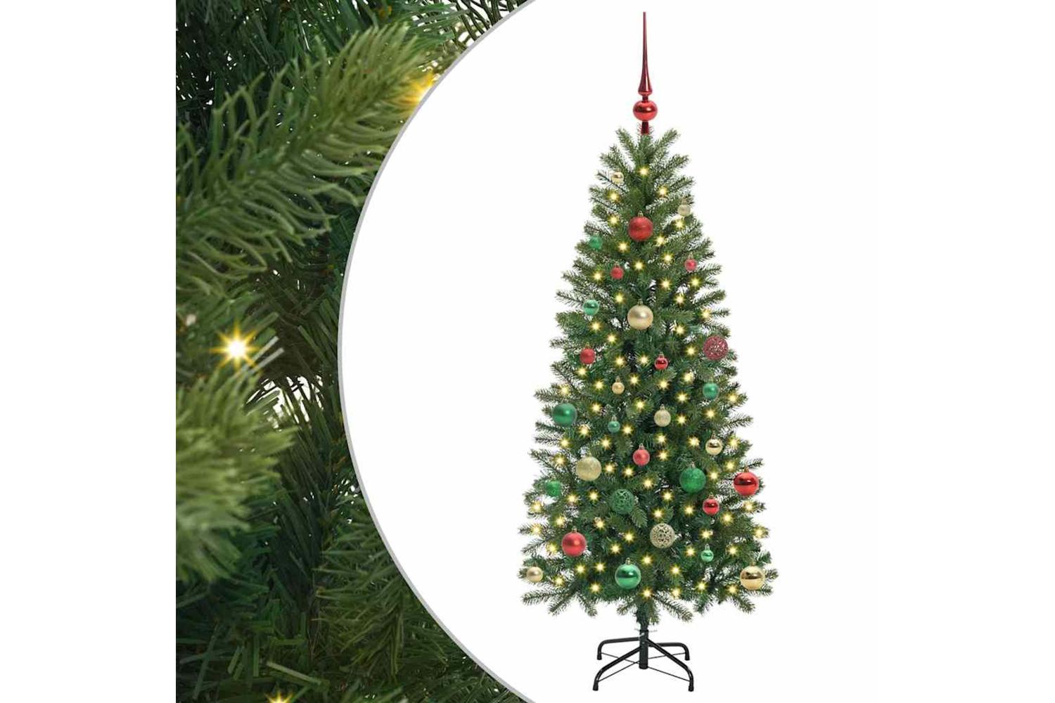 Vidaxl Artificial Christmas Tree With 150 Leds Green 150 Cm Pe And Pvc-2