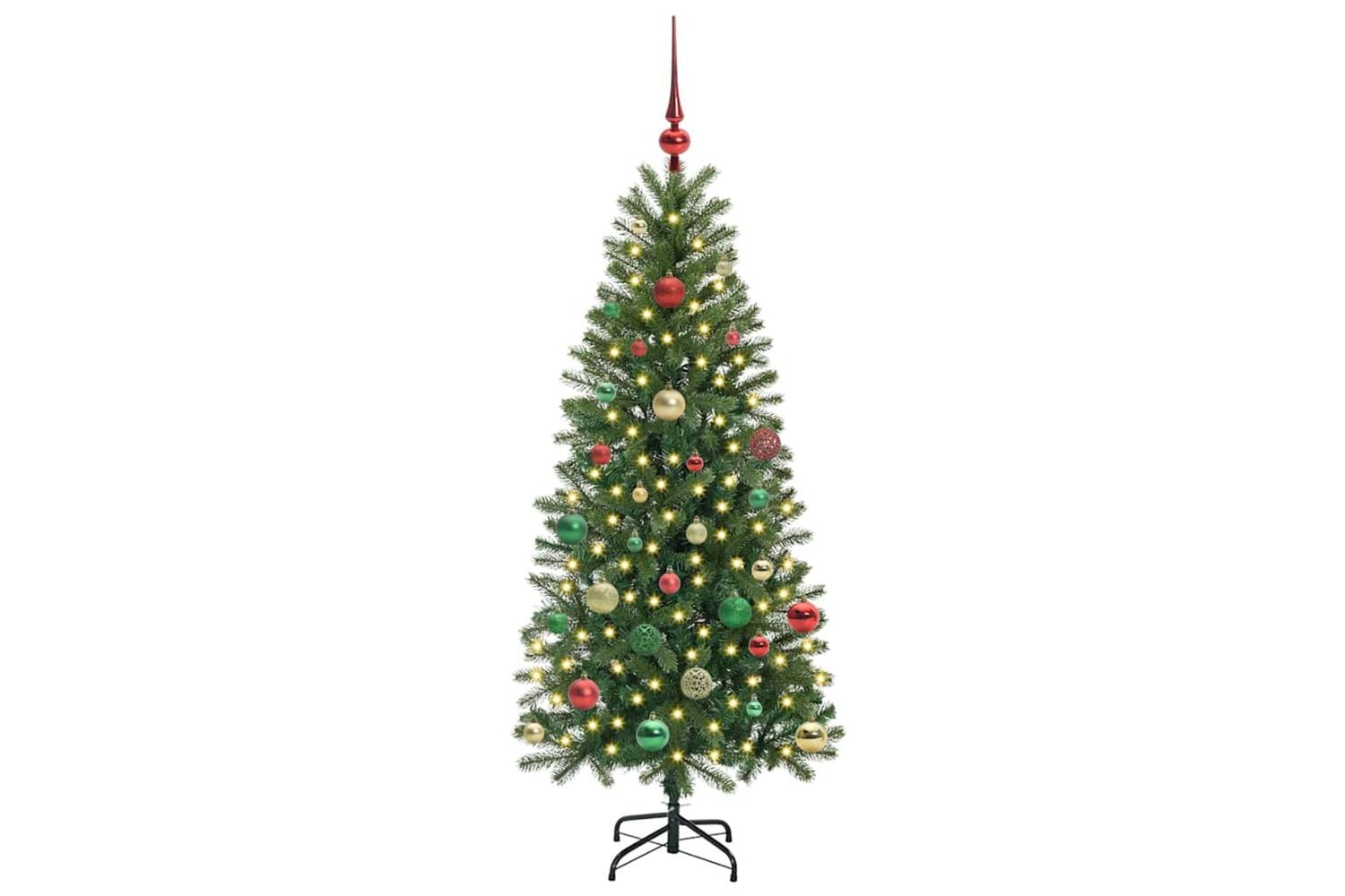 Vidaxl Artificial Christmas Tree With 150 Leds Green 150 Cm Pe And Pvc-3