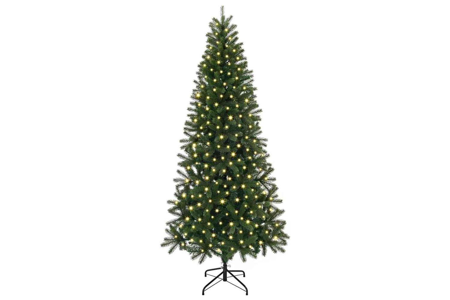 Vidaxl Artificial Christmas Tree With 300 Leds Green 180 Cm Pe And Pvc-3