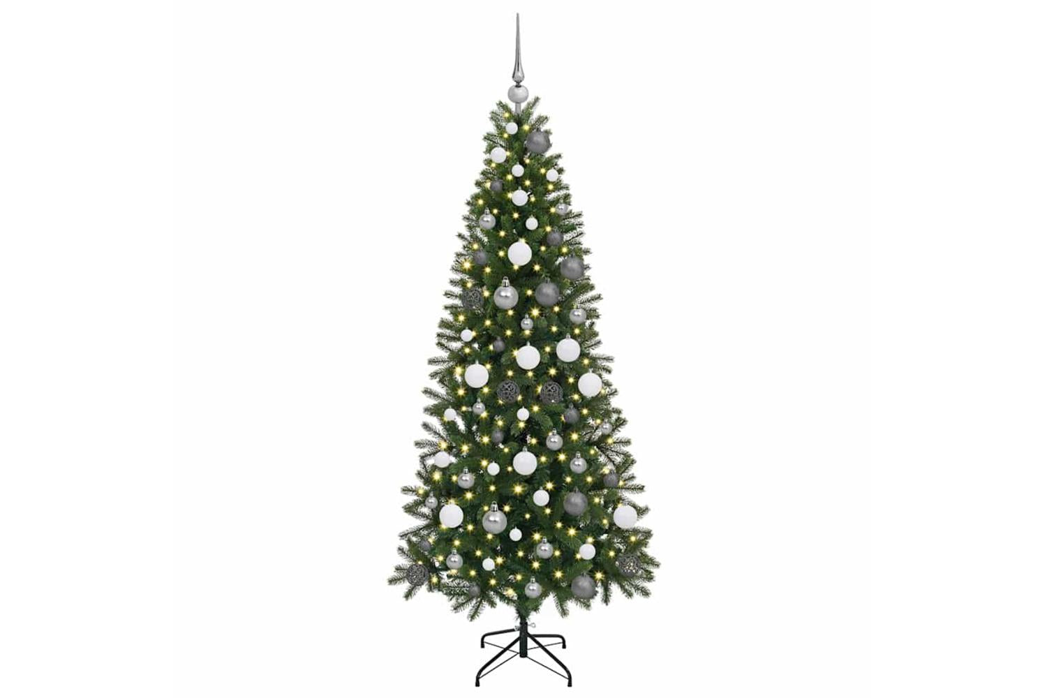 Vidaxl Artificial Christmas Tree With 300 Leds Green 180 Cm Pe And Pvc-3