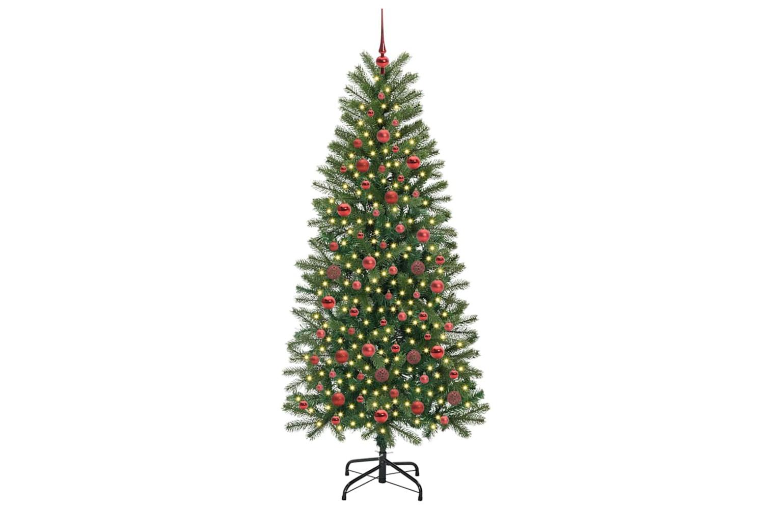 Vidaxl Artificial Christmas Tree With 300 Leds Green 180 Cm Pe And Pvc-3