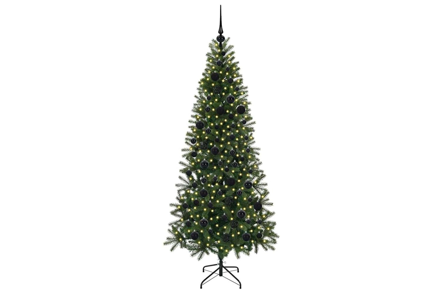 Vidaxl Artificial Christmas Tree With 300 Leds Green 180 Cm Pe And Pvc-3