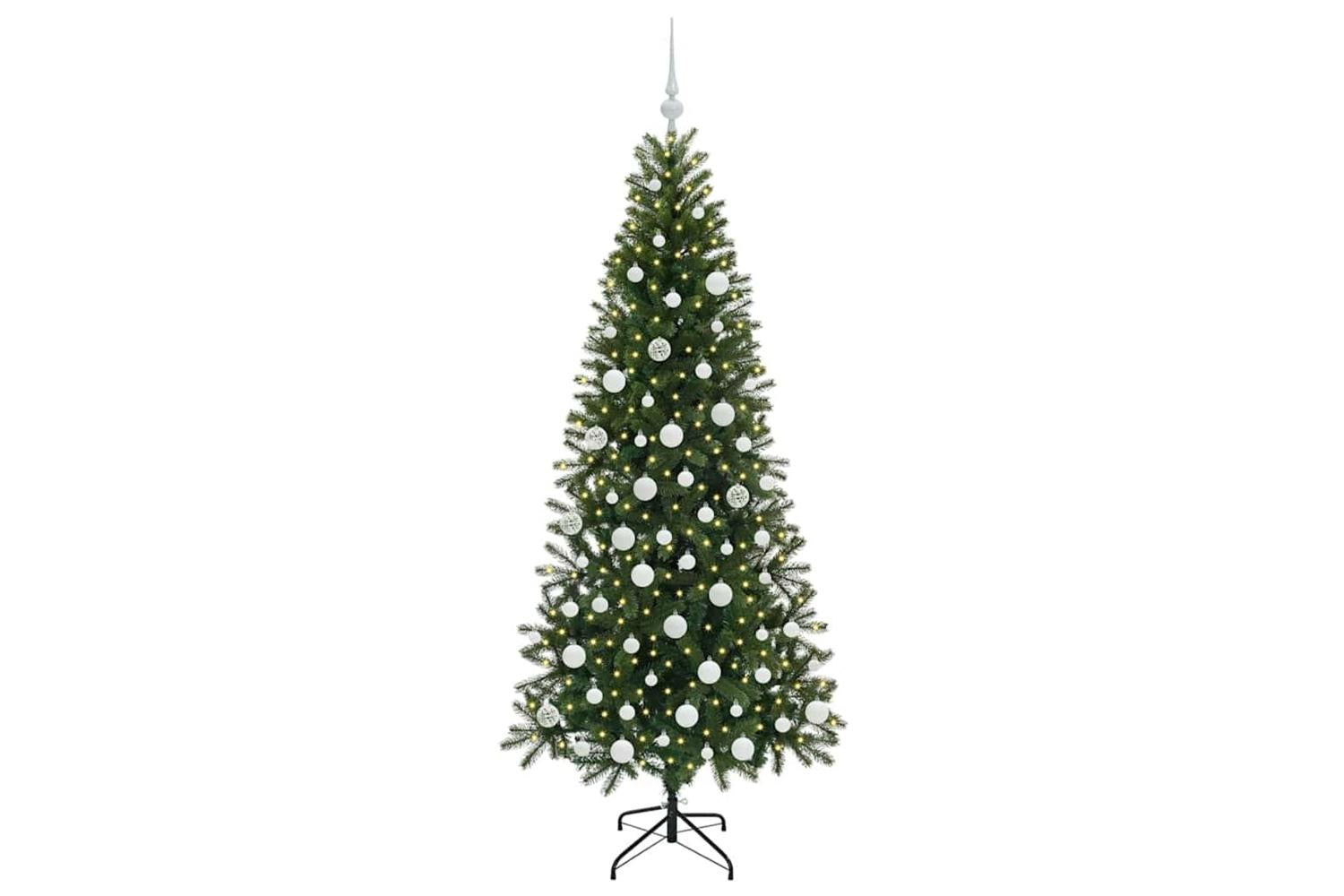Vidaxl Artificial Christmas Tree With 300 Leds Green 180 Cm Pe And Pvc-3