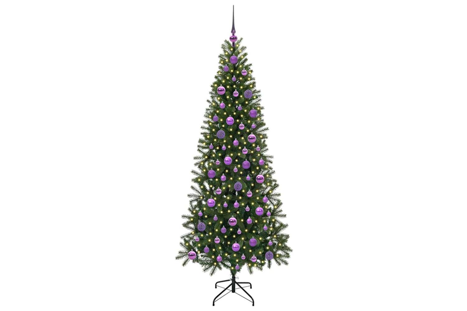 Vidaxl Artificial Christmas Tree With 300 Leds Green 180 Cm Pe And Pvc-3