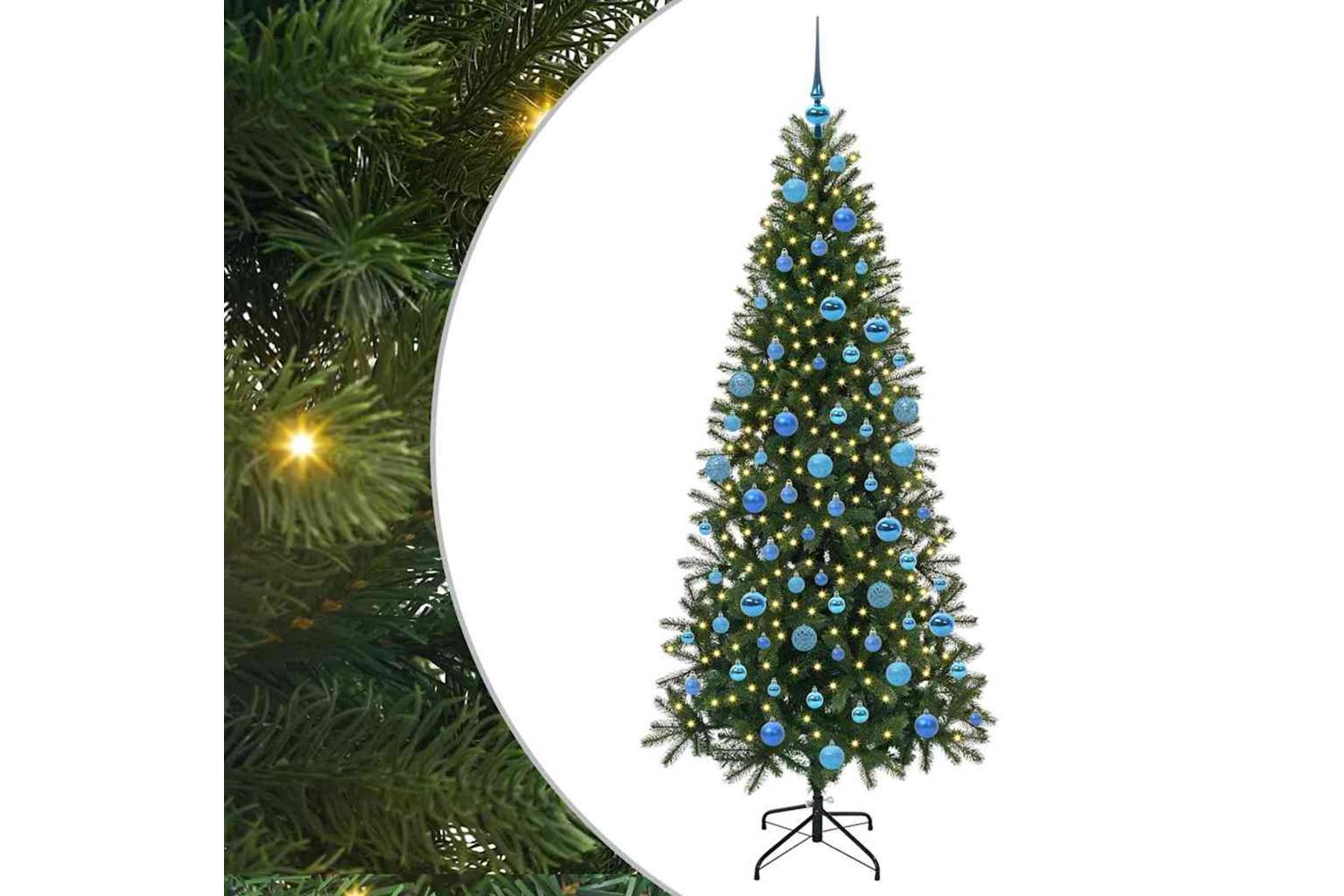 Vidaxl Artificial Christmas Tree With 300 Leds Green 180 Cm Pe And Pvc-2
