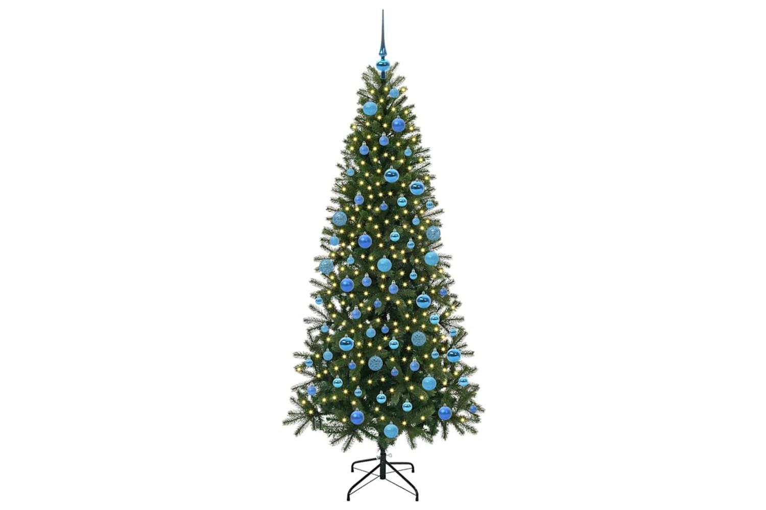 Vidaxl Artificial Christmas Tree With 300 Leds Green 180 Cm Pe And Pvc-3