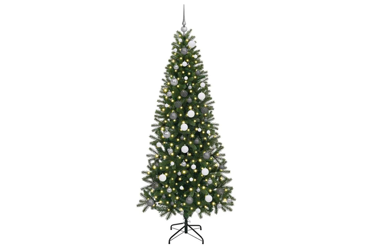 Vidaxl Artificial Christmas Tree With 300 Leds Green 210 Cm Pe And Pvc-3