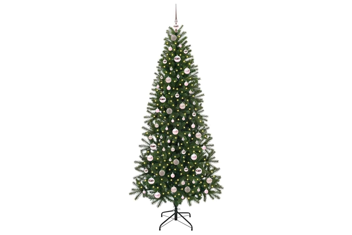 Vidaxl Artificial Christmas Tree With 300 Leds Green 210 Cm Pe And Pvc-3