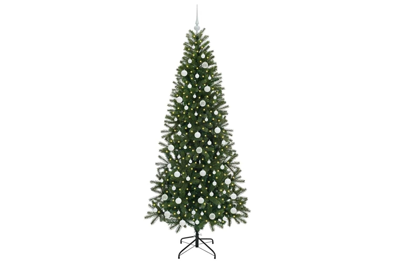 Vidaxl Artificial Christmas Tree With 300 Leds Green 210 Cm Pe And Pvc-3