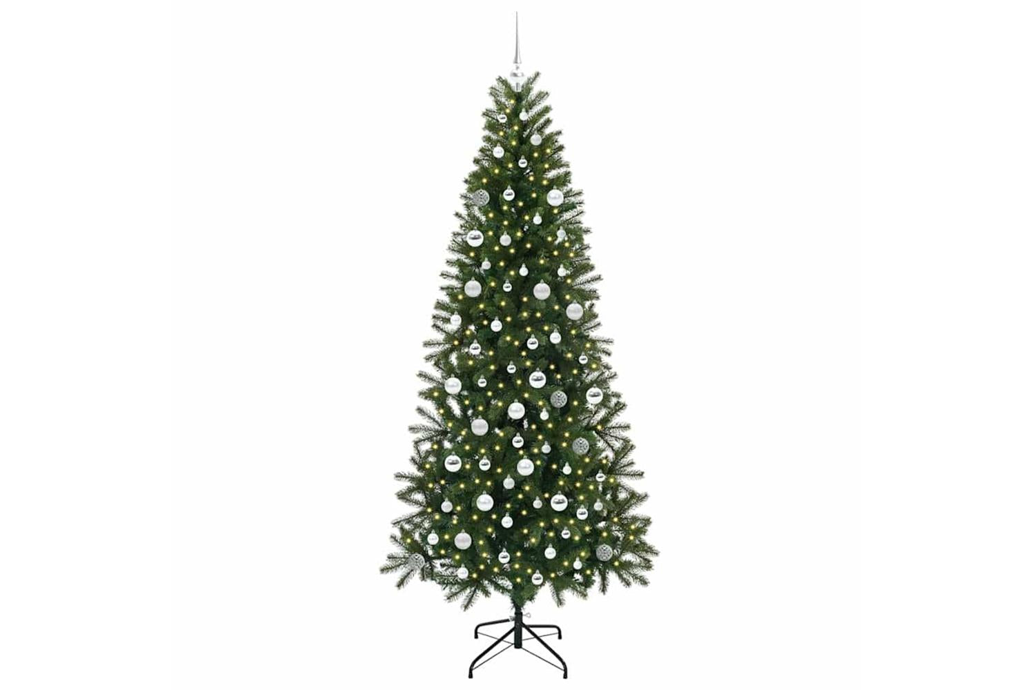 Vidaxl Artificial Christmas Tree With 300 Leds Green 210 Cm Pe And Pvc-3