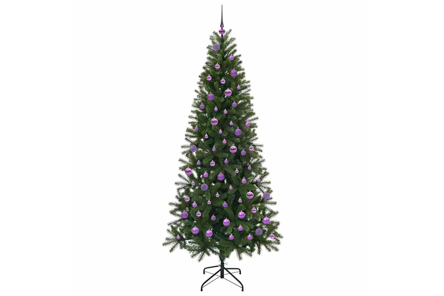 Vidaxl Artificial Christmas Tree With 300 Leds Green 210 Cm Pe And Pvc-4