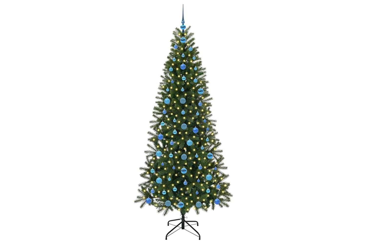 Vidaxl Artificial Christmas Tree With 300 Leds Green 210 Cm Pe And Pvc-3