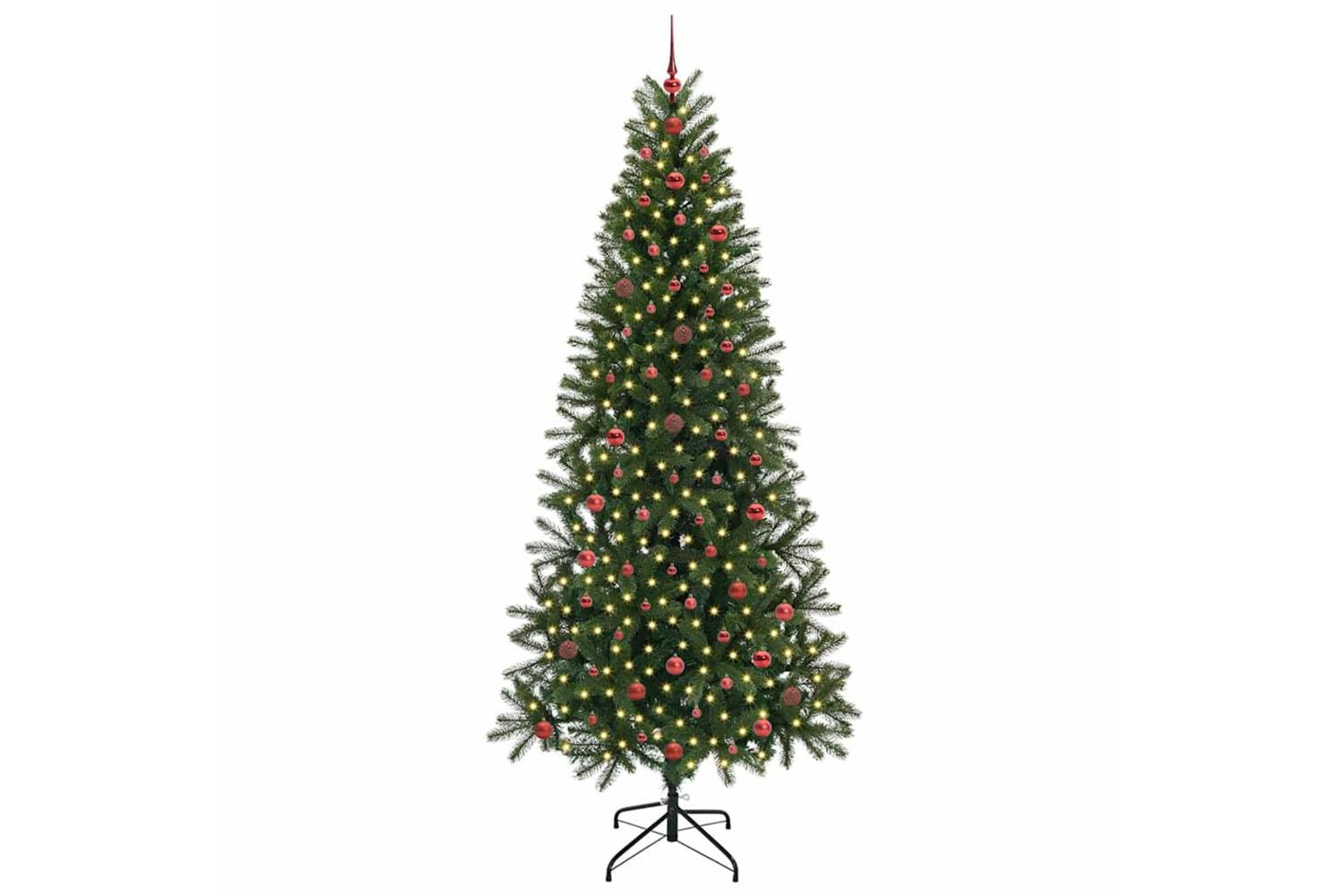 Vidaxl Artificial Christmas Tree With 300 Leds Green 240 Cm Pe And Pvc-3