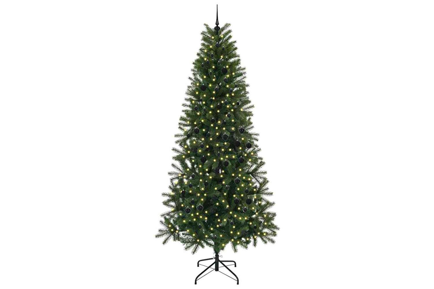 Vidaxl Artificial Christmas Tree With 300 Leds Green 240 Cm Pe And Pvc-3