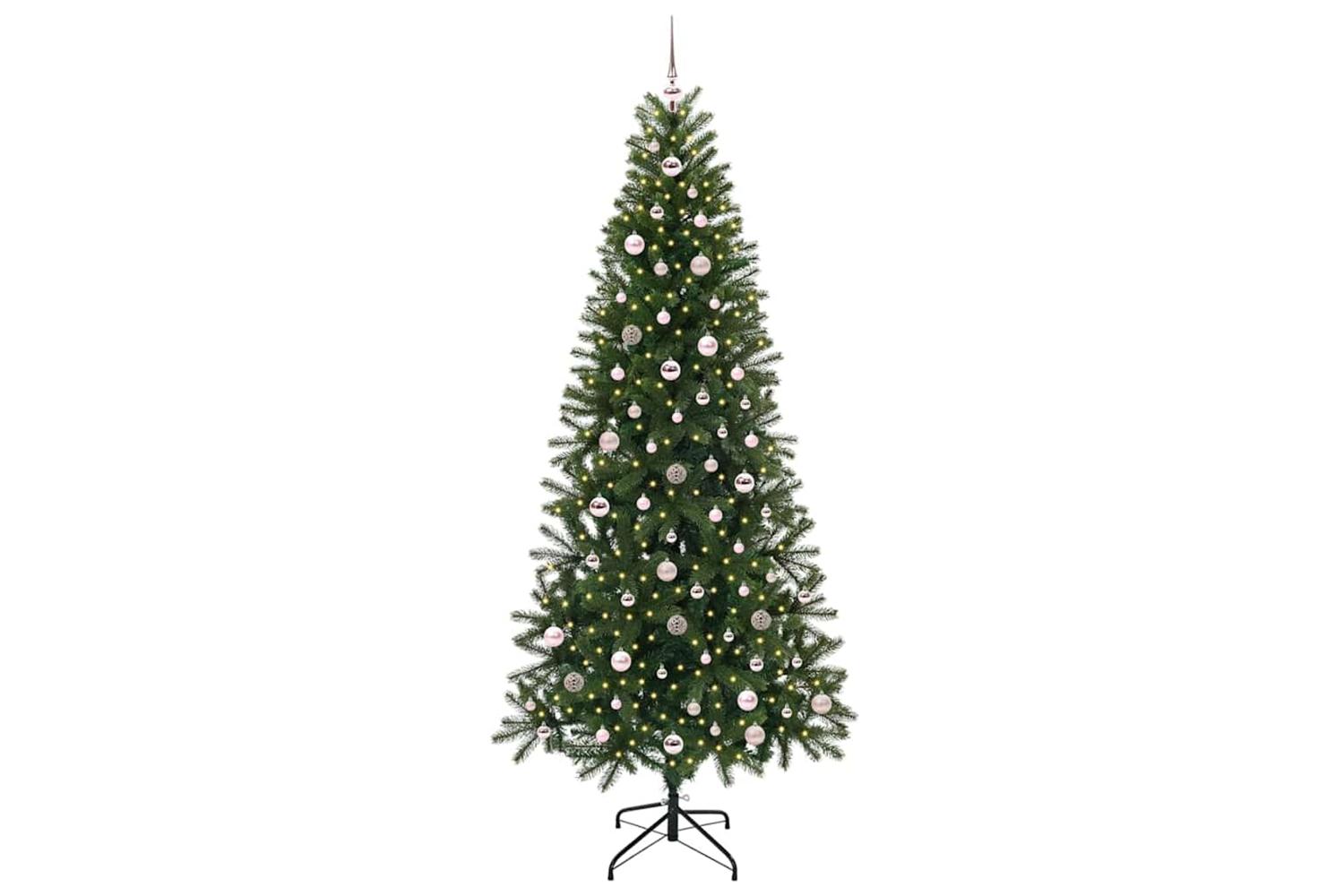 Vidaxl Artificial Christmas Tree With 300 Leds Green 240 Cm Pe And Pvc-3