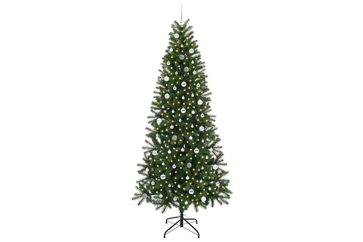 Vidaxl Artificial Christmas Tree With 300 Leds Green 240 Cm Pe And Pvc-3