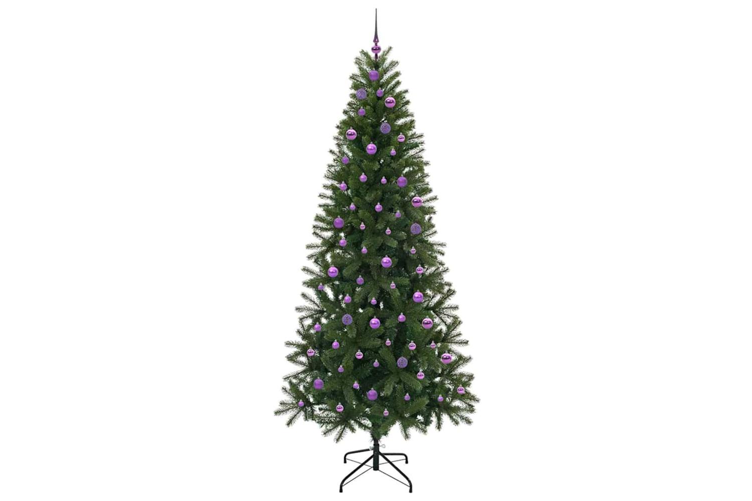 Vidaxl Artificial Christmas Tree With 300 Leds Green 240 Cm Pe And Pvc-4