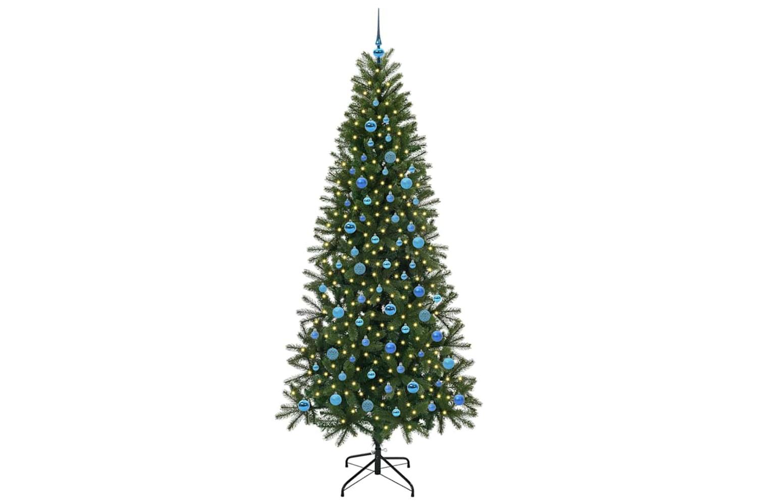 Vidaxl Artificial Christmas Tree With 300 Leds Green 240 Cm Pe And Pvc-3