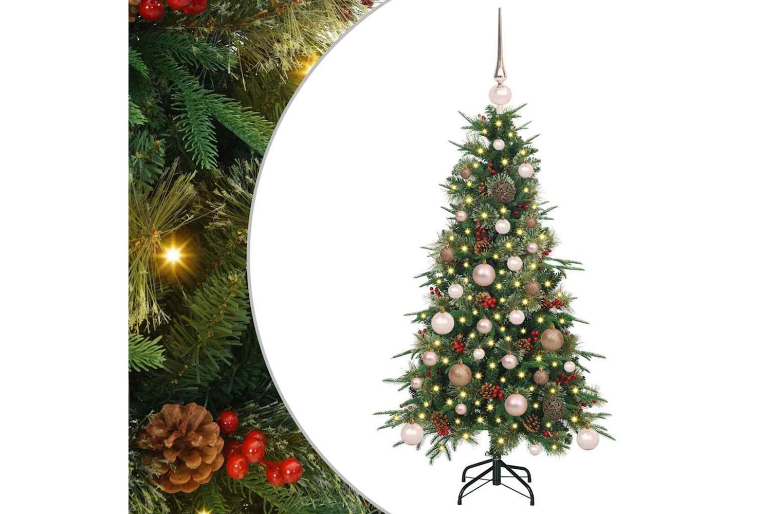Vidaxl Artificial Hinged Christmas Tree Green 120 Cm Pe And Pvc-2