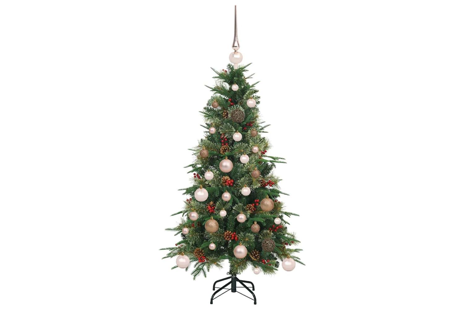 Vidaxl Artificial Hinged Christmas Tree Green 120 Cm Pe And Pvc-4