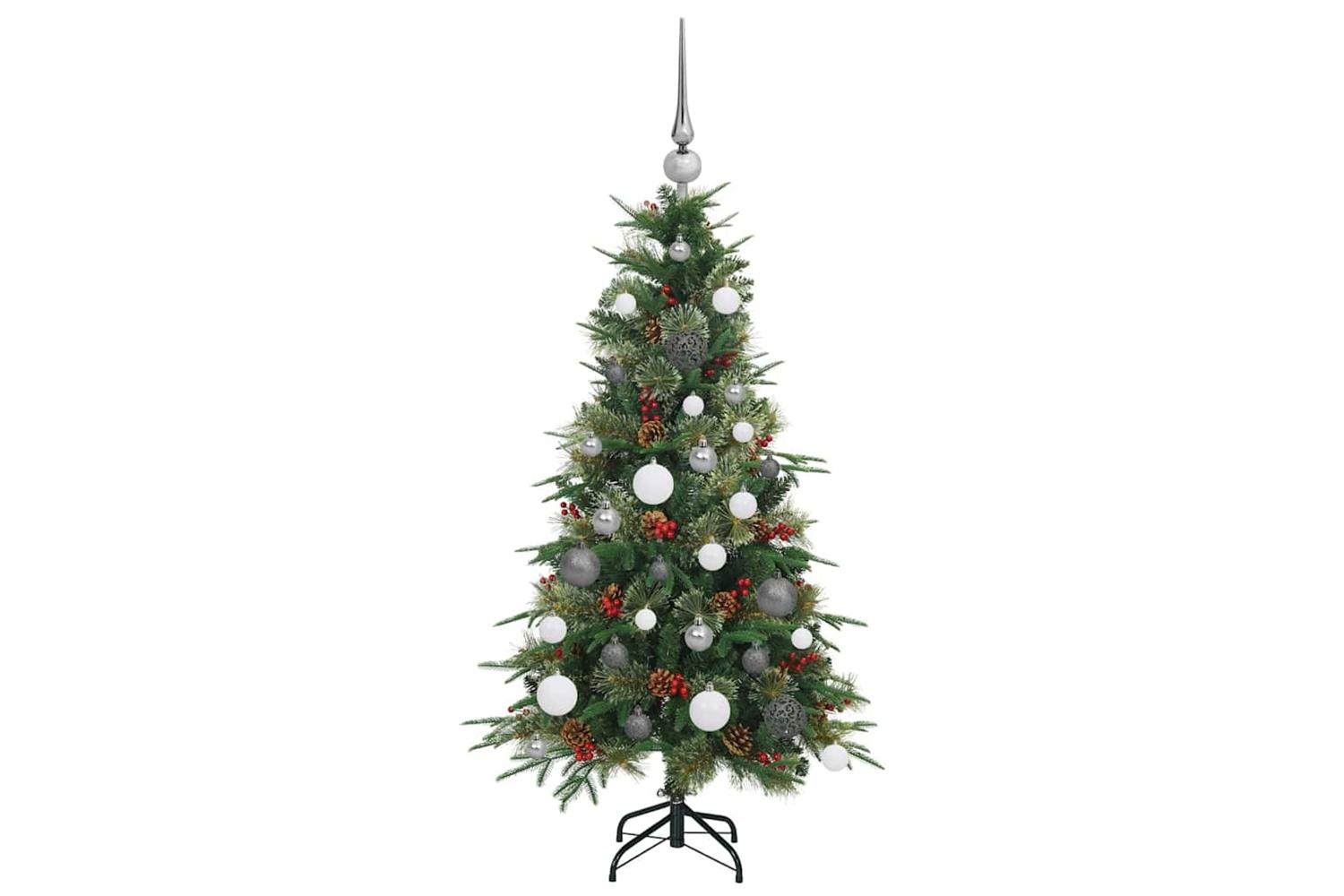 Vidaxl Artificial Hinged Christmas Tree Green 120 Cm Pe And Pvc-5