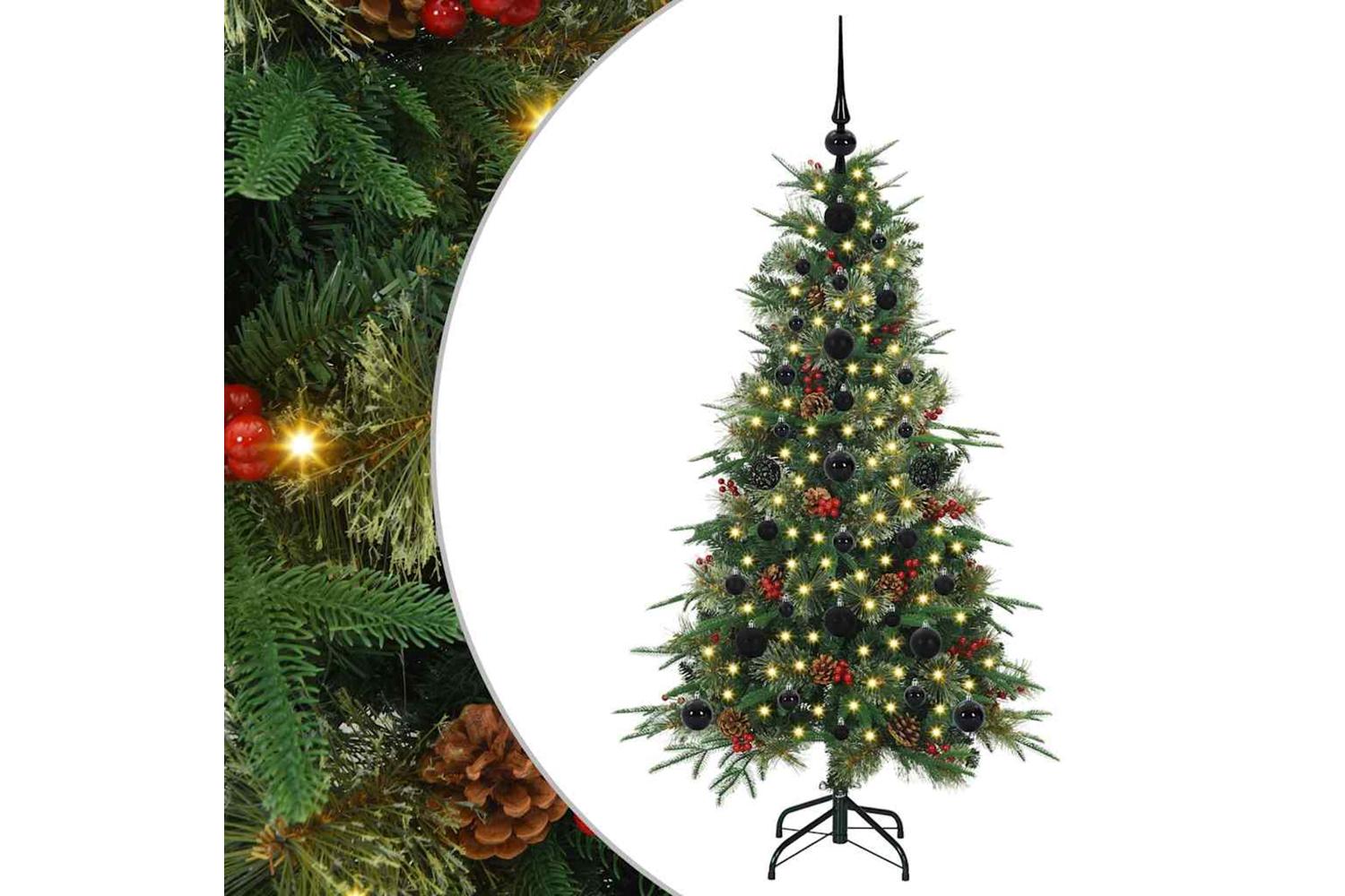 Vidaxl Artificial Hinged Christmas Tree Green 120 Cm Pe And Pvc-2