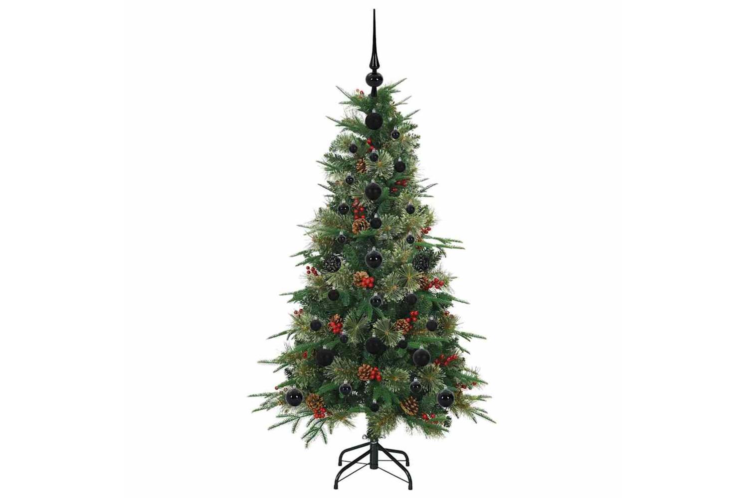 Vidaxl Artificial Hinged Christmas Tree Green 120 Cm Pe And Pvc-4