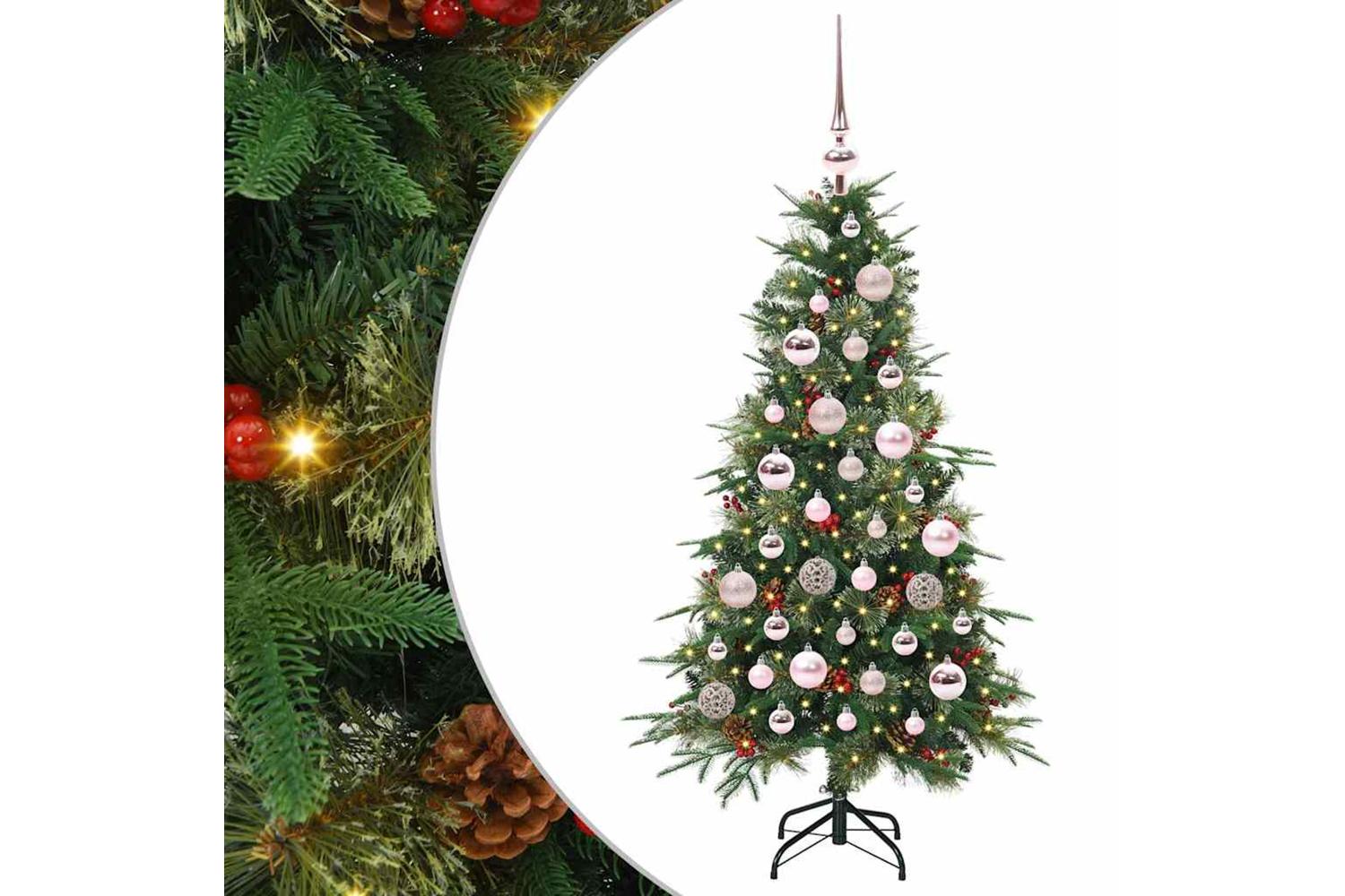 Vidaxl Artificial Hinged Christmas Tree Green 120 Cm Pe And Pvc-2