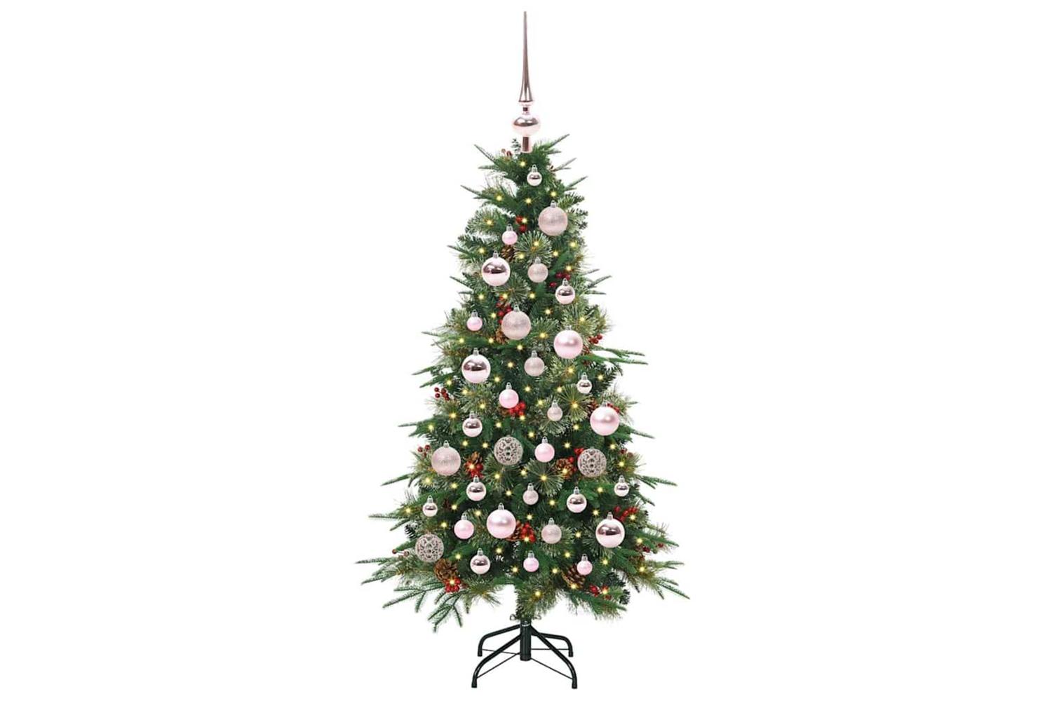 Vidaxl Artificial Hinged Christmas Tree Green 120 Cm Pe And Pvc-3