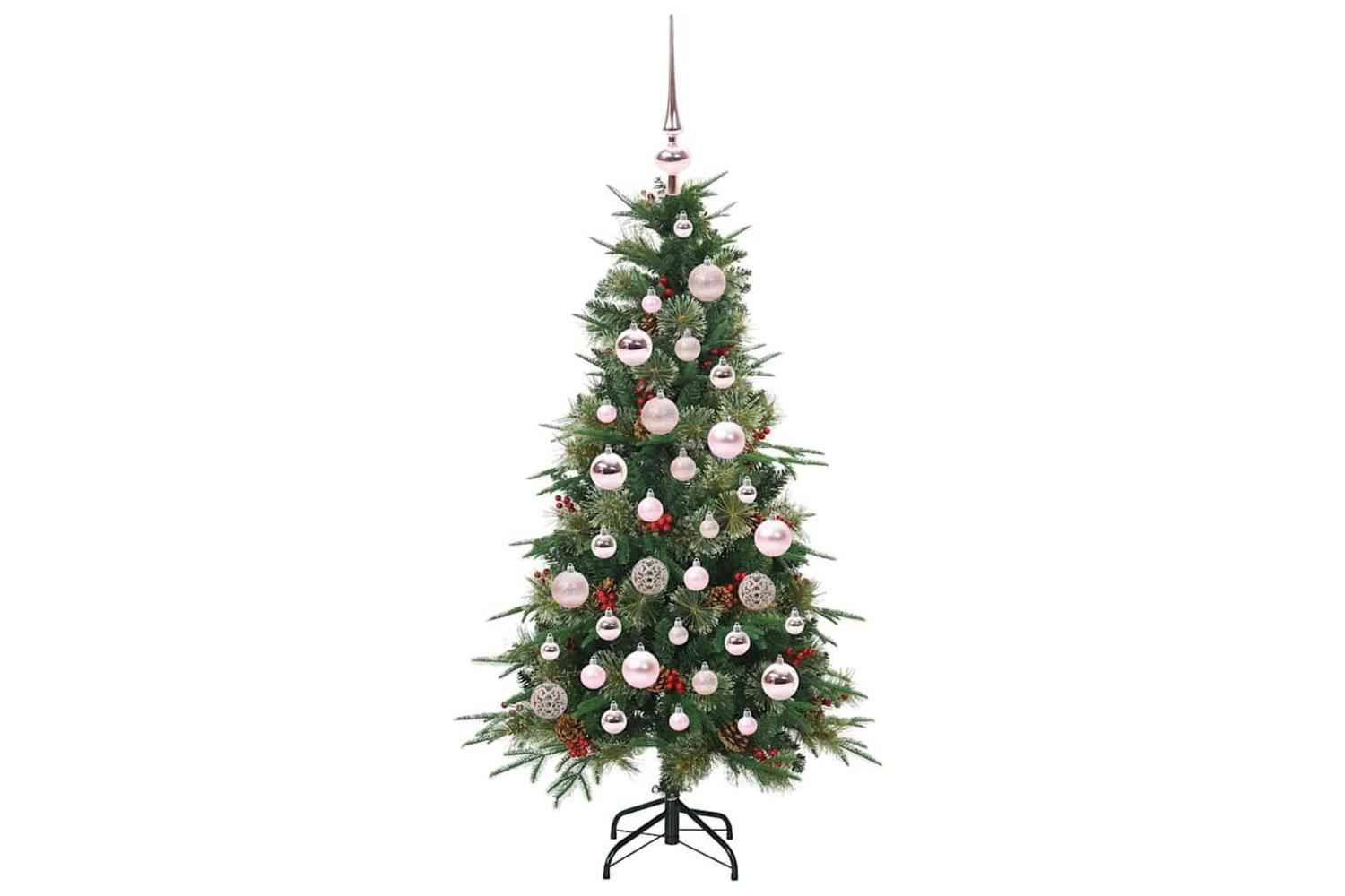 Vidaxl Artificial Hinged Christmas Tree Green 120 Cm Pe And Pvc-4