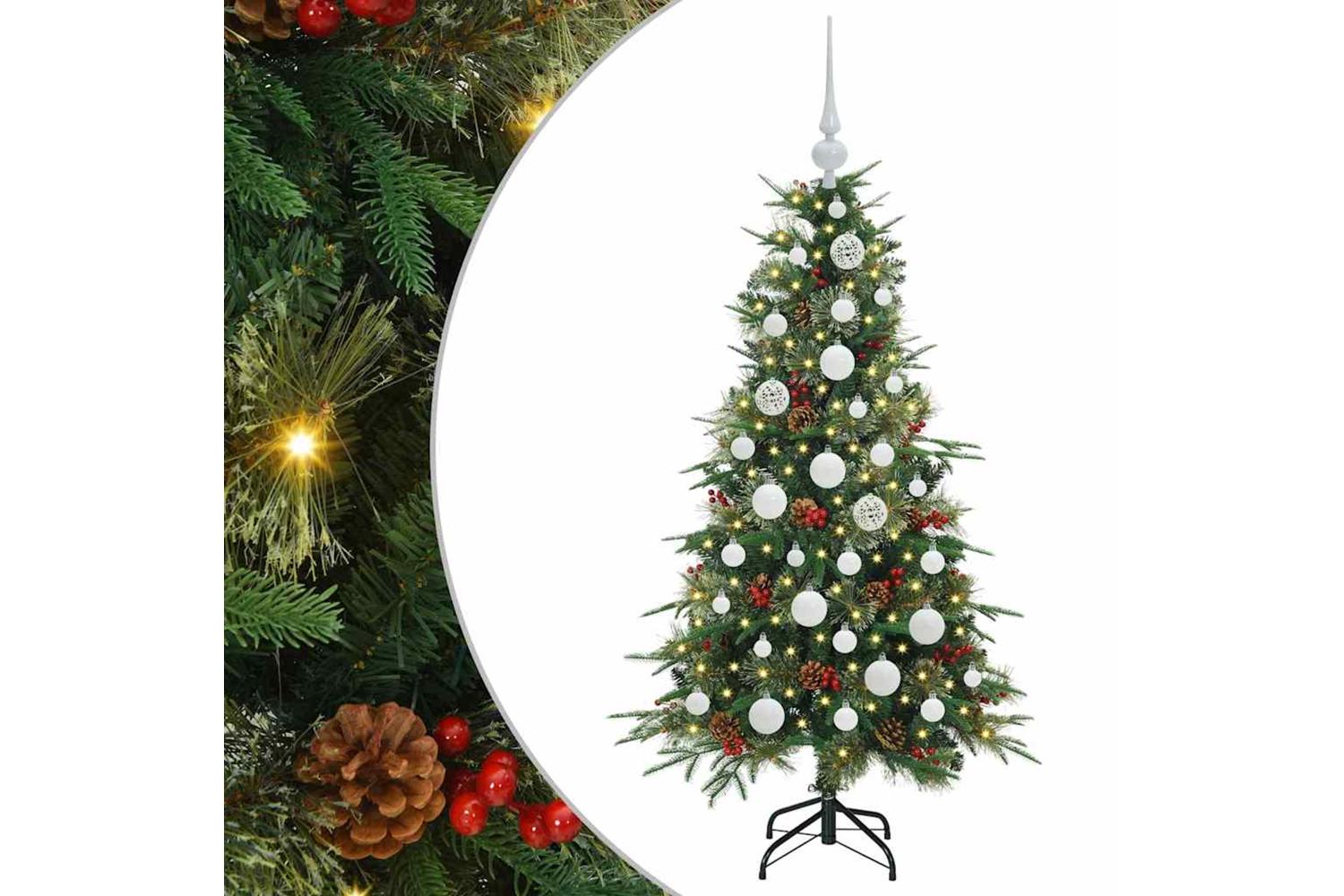 Vidaxl Artificial Hinged Christmas Tree Green 120 Cm Pe And Pvc-2