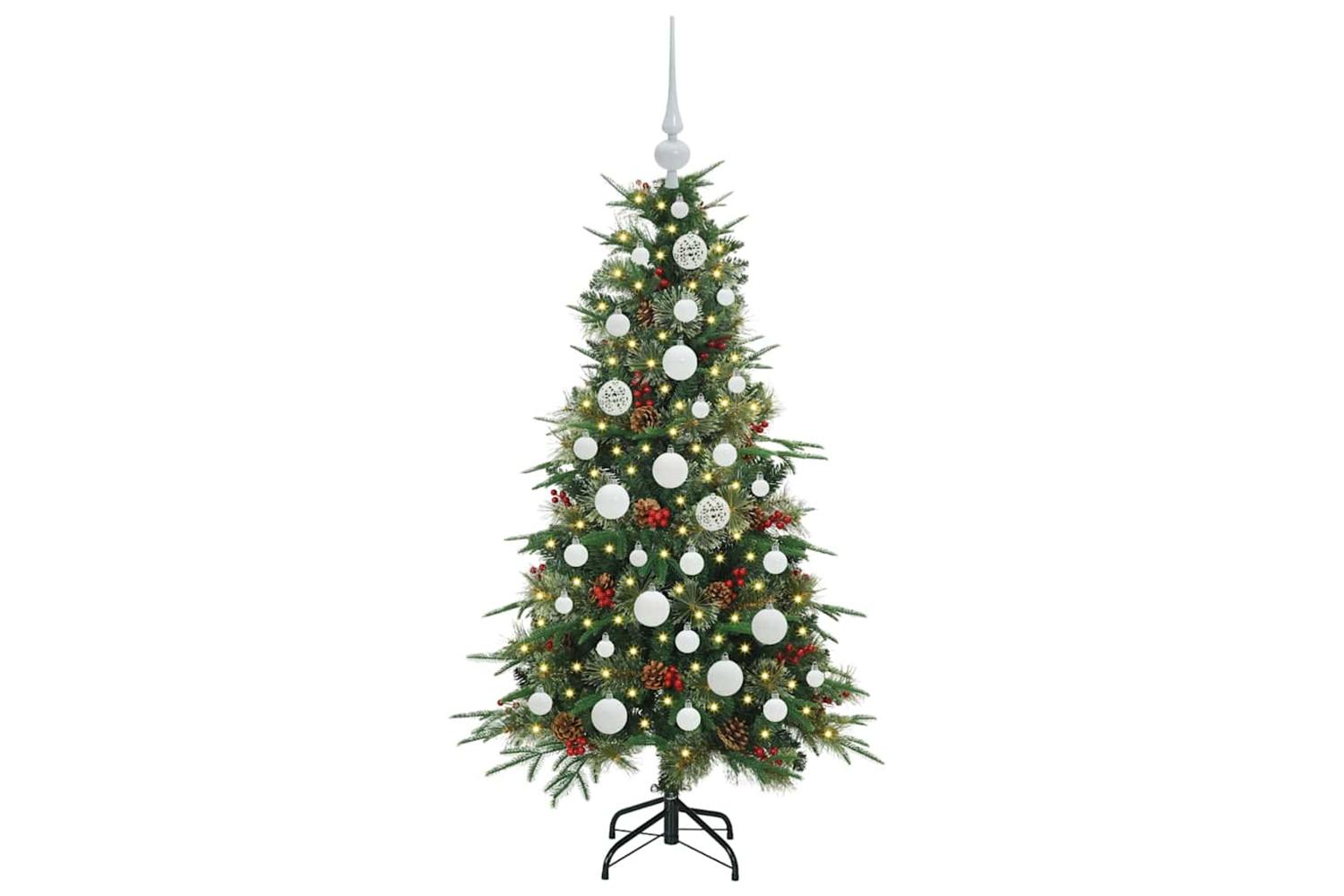 Vidaxl Artificial Hinged Christmas Tree Green 120 Cm Pe And Pvc-3