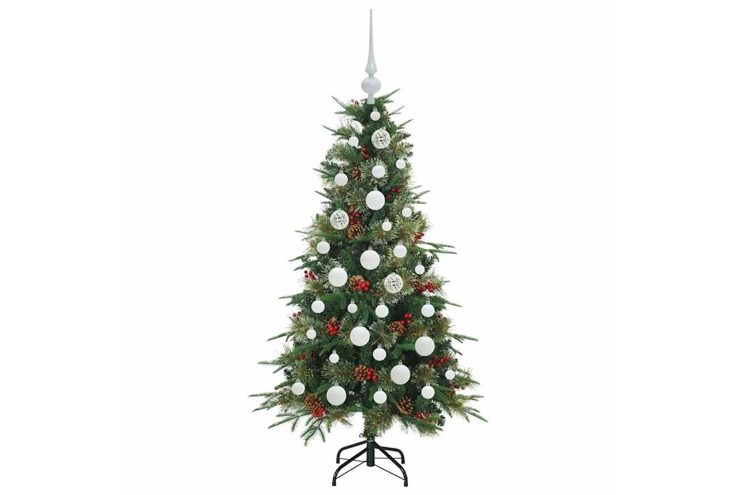 Vidaxl Artificial Hinged Christmas Tree Green 120 Cm Pe And Pvc-4