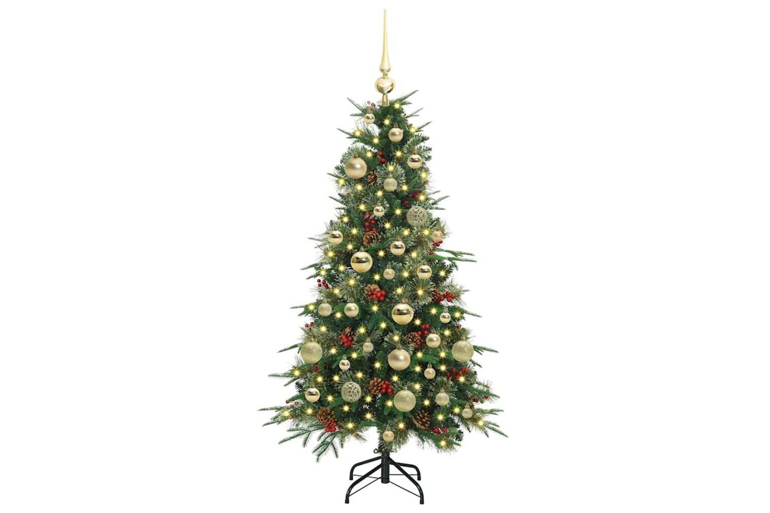 Vidaxl Artificial Hinged Christmas Tree Green 120 Cm Pe And Pvc-3