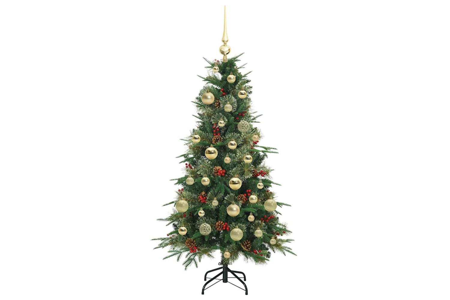 Vidaxl Artificial Hinged Christmas Tree Green 120 Cm Pe And Pvc-4