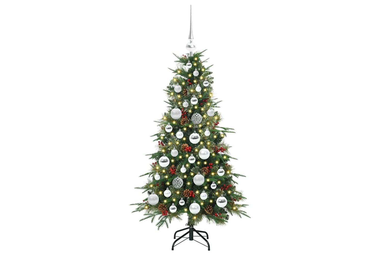 Vidaxl Artificial Hinged Christmas Tree Green 120 Cm Pe And Pvc-3