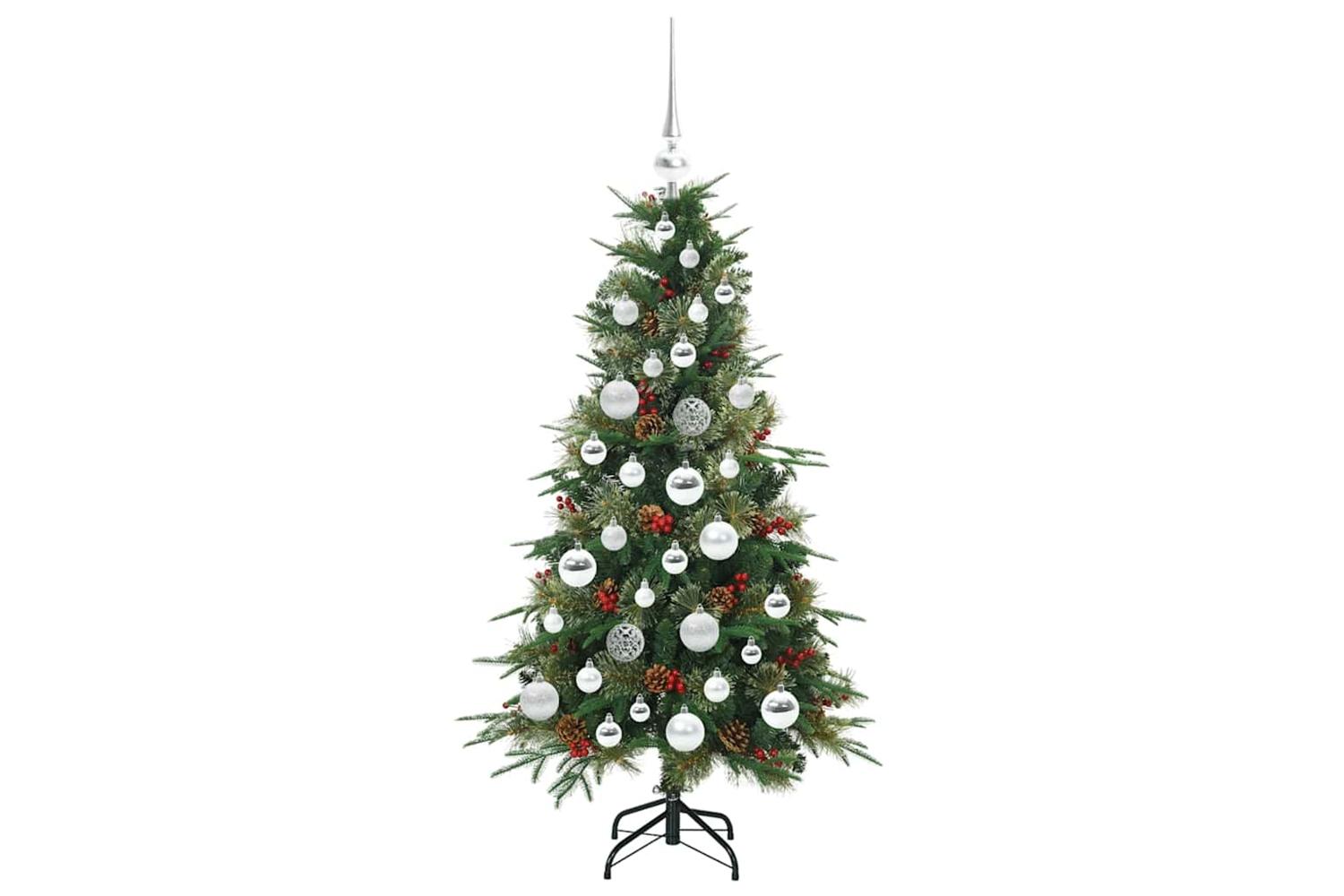 Vidaxl Artificial Hinged Christmas Tree Green 120 Cm Pe And Pvc-4