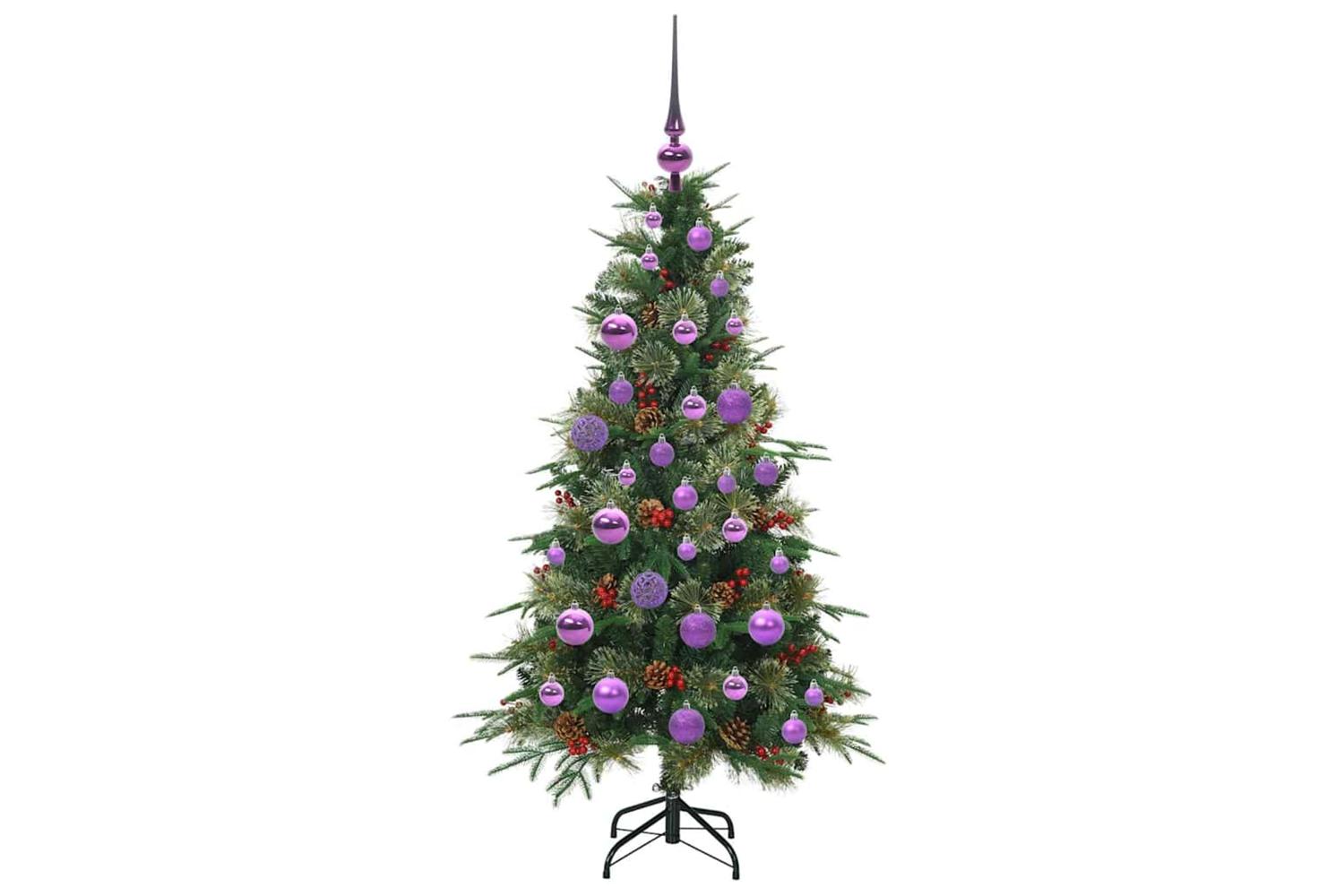 Vidaxl Artificial Hinged Christmas Tree Green 120 Cm Pe And Pvc-4