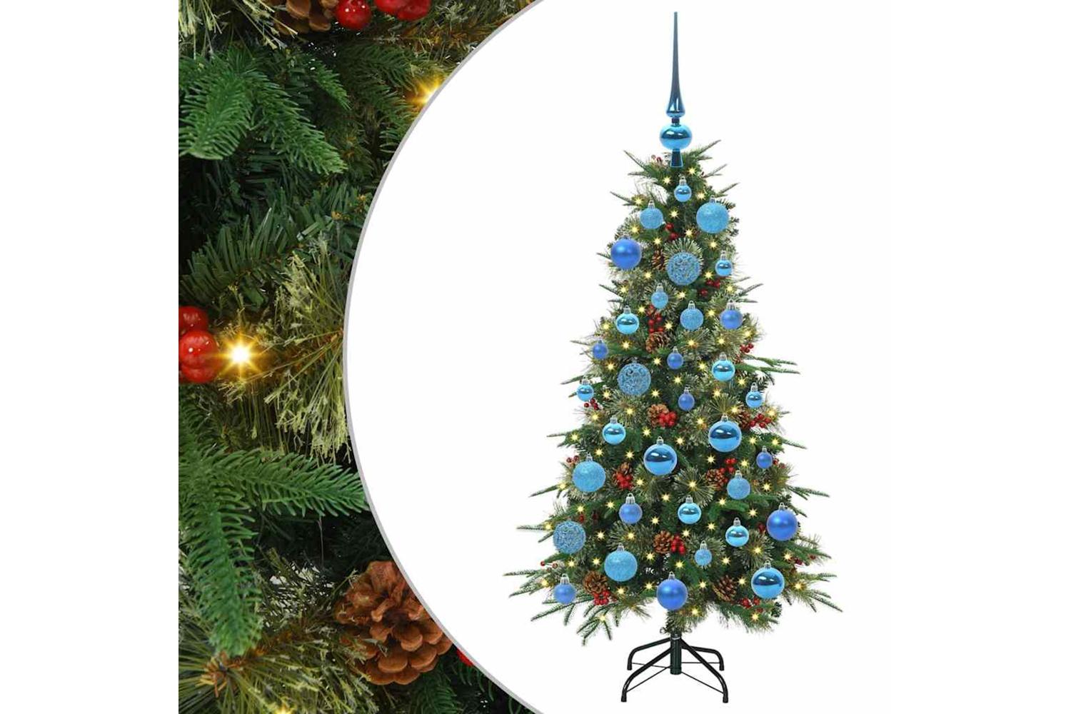 Vidaxl Artificial Hinged Christmas Tree Green 120 Cm Pe And Pvc-2