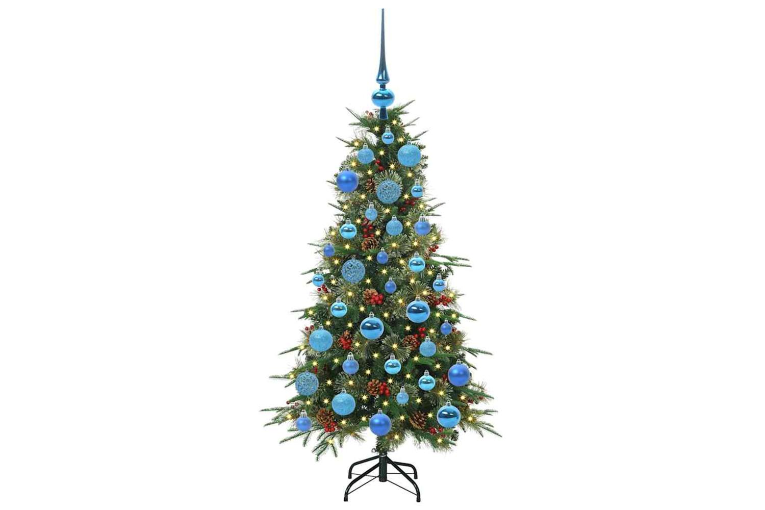 Vidaxl Artificial Hinged Christmas Tree Green 120 Cm Pe And Pvc-3