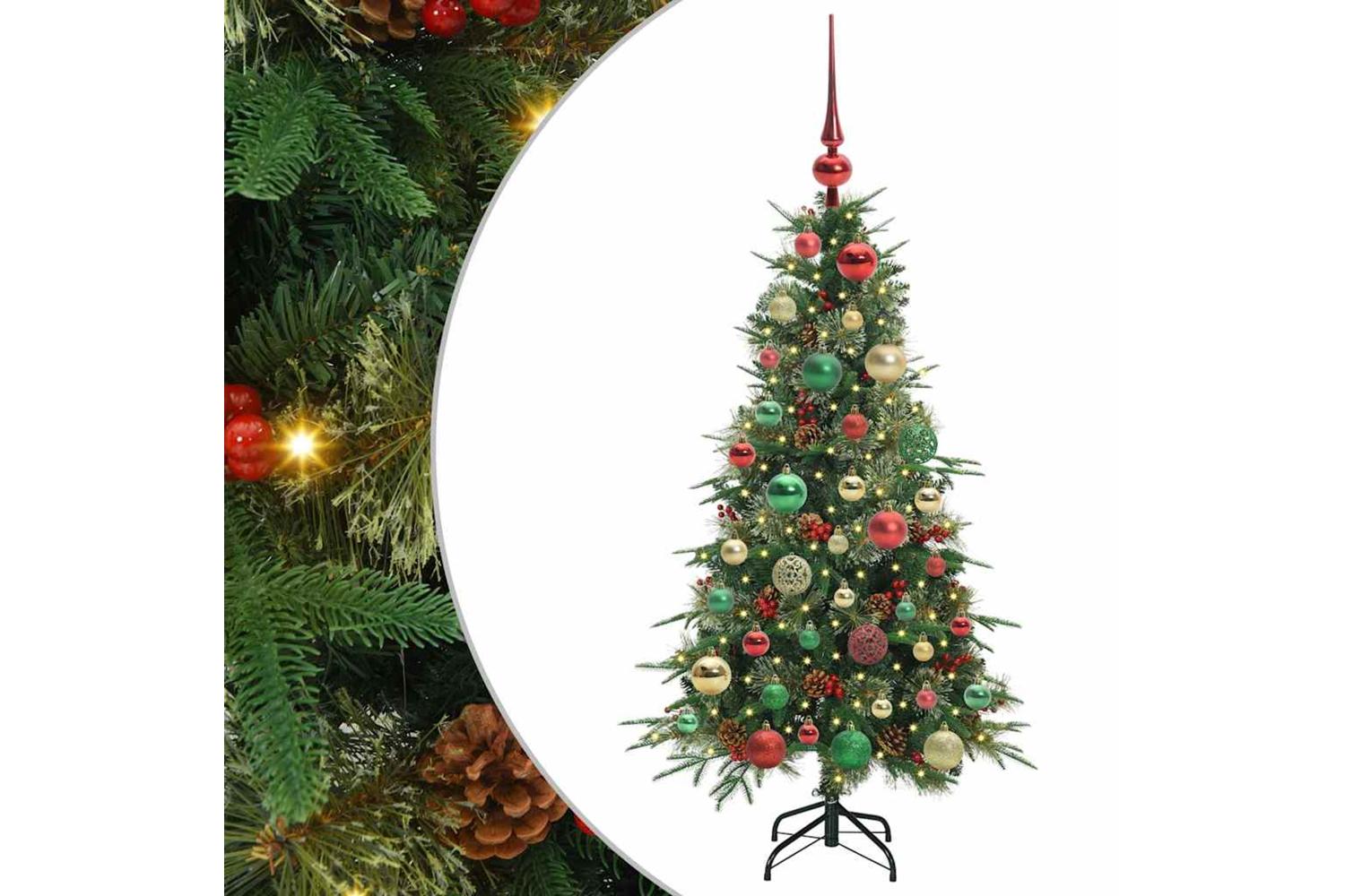 Vidaxl Artificial Hinged Christmas Tree Green 120 Cm Pe And Pvc-2