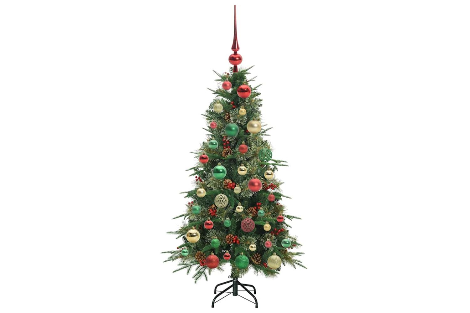 Vidaxl Artificial Hinged Christmas Tree Green 120 Cm Pe And Pvc-6