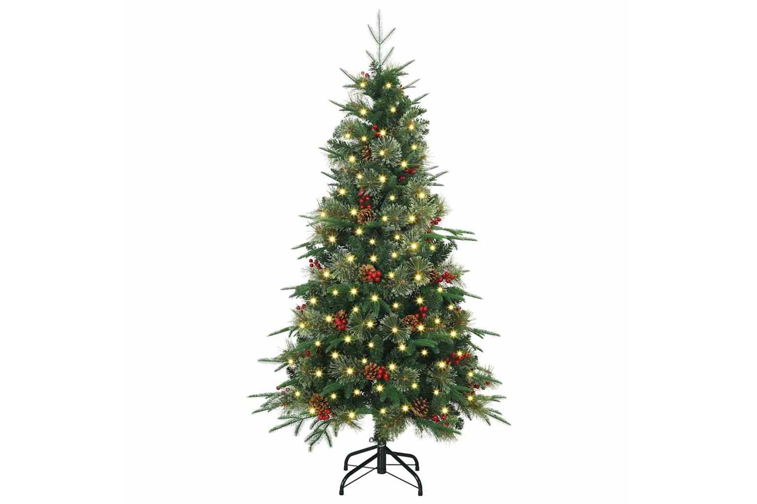 Vidaxl Artificial Hinged Christmas Tree Green 150 Cm Pe And Pvc-3