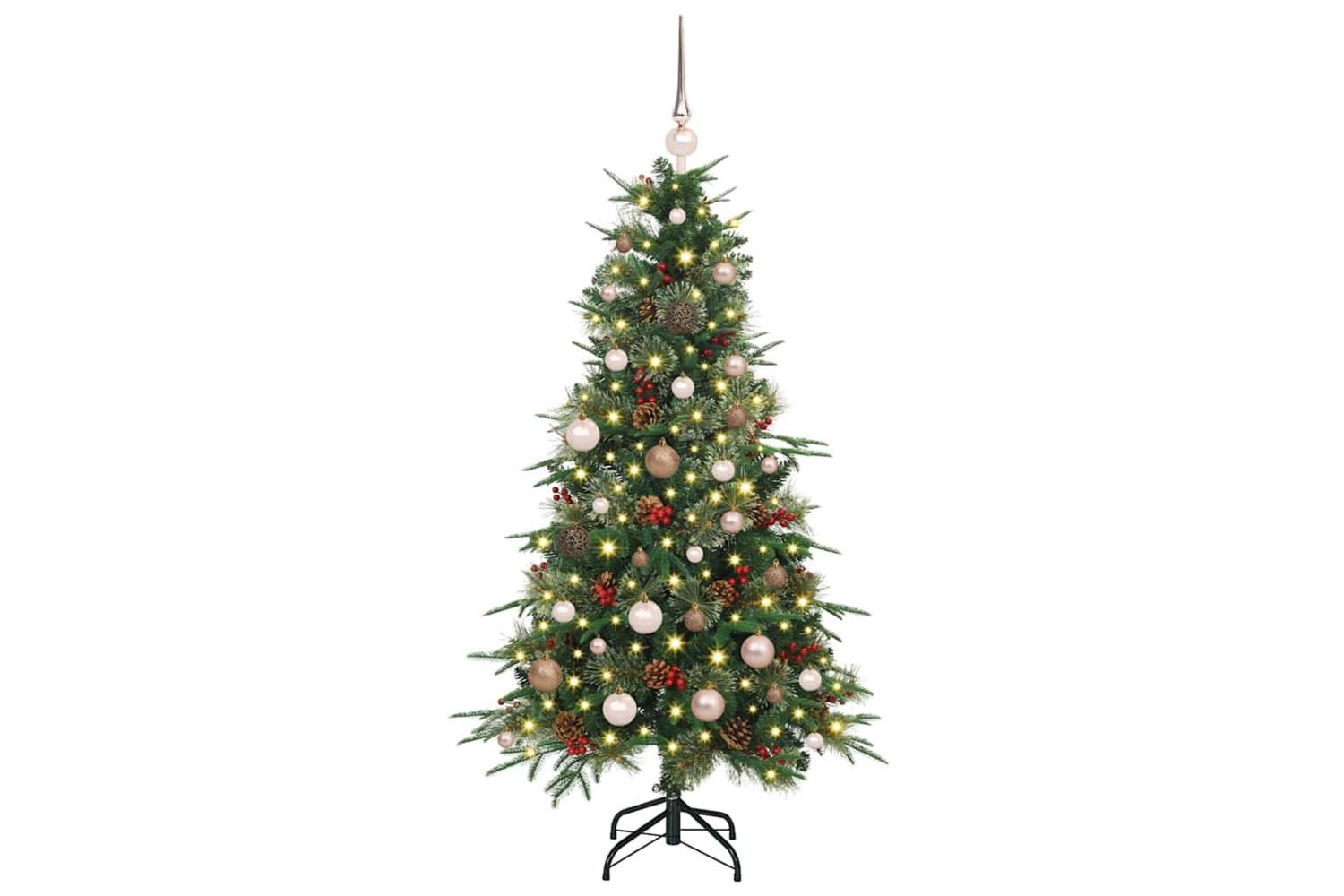 Vidaxl Artificial Hinged Christmas Tree Green 150 Cm Pe And Pvc-3
