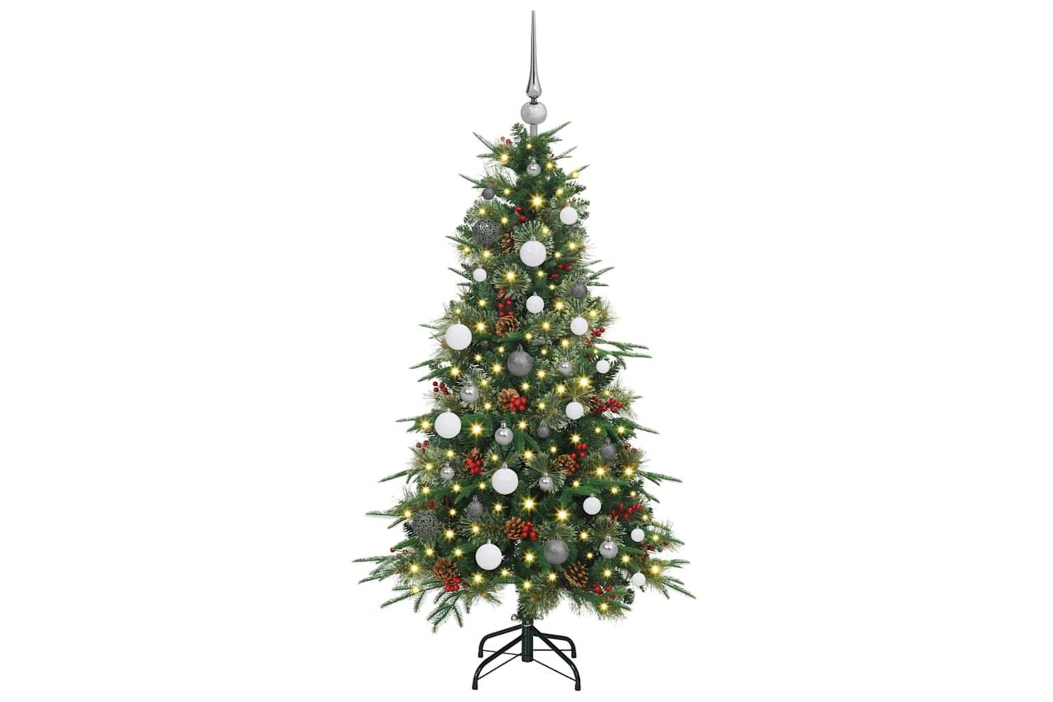 Vidaxl Artificial Hinged Christmas Tree Green 150 Cm Pe And Pvc-3