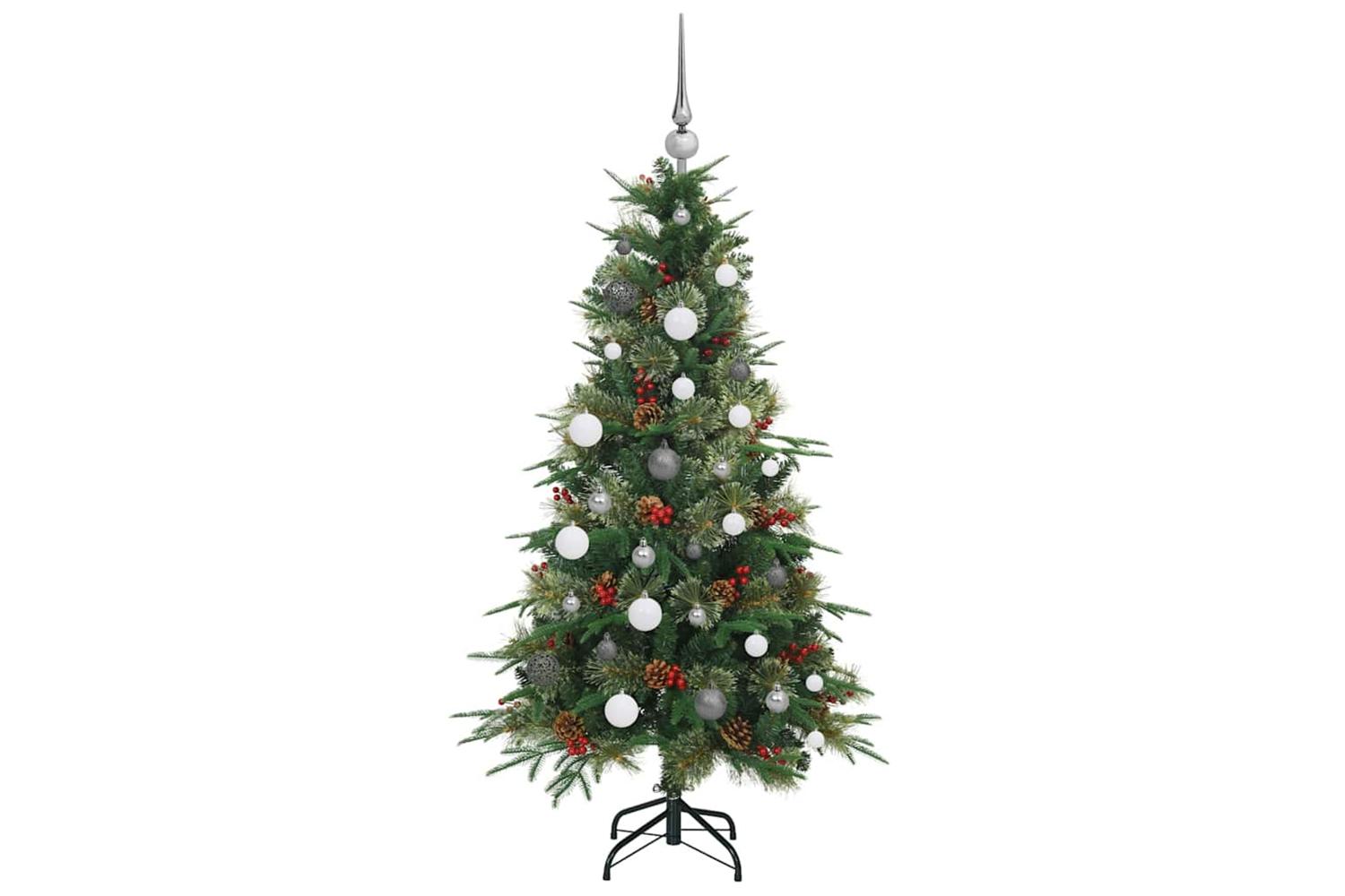 Vidaxl Artificial Hinged Christmas Tree Green 150 Cm Pe And Pvc-5