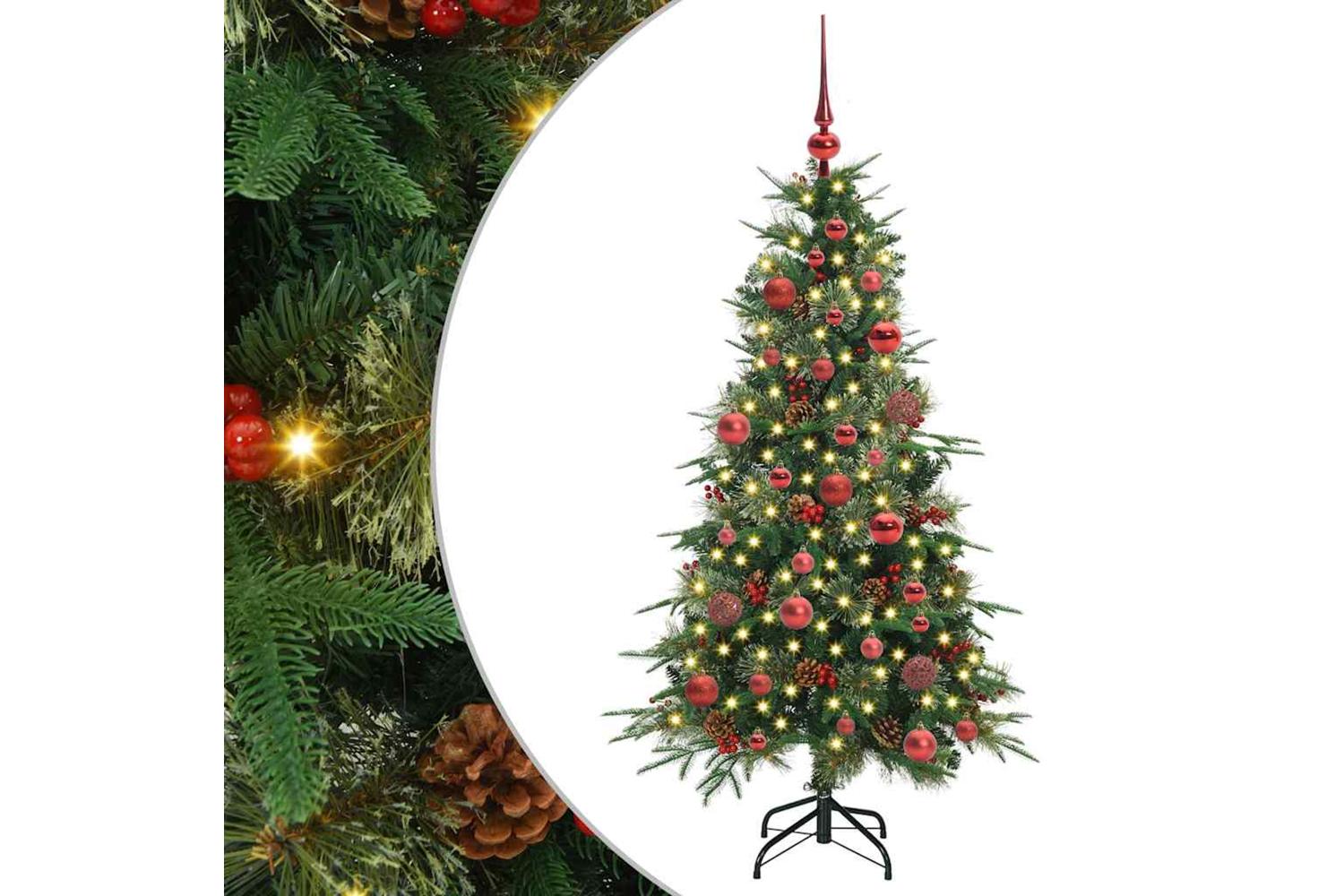 Vidaxl Artificial Hinged Christmas Tree Green 150 Cm Pe And Pvc-2